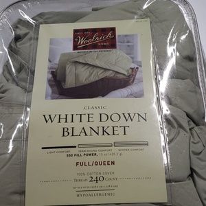 Sage green down blanket